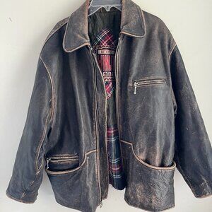 Winlit – Authentic 1969 Leather bomber zip jacket